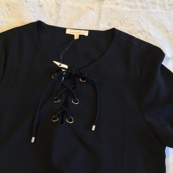 LAST ONE❗CURRENT AIR Anthro Black Tunic Mini Dress - Picture 5 of 6